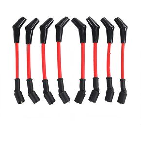 Set of 8 19005218 Heat Spark Plug Ignition Wires Set 10.5mm Compatible with Chevrolet Cadillac GMC Hummer Avalanche Express Silverado Sierra 1500 2500 3500 V8 6.0L 8.1L
