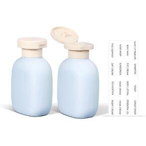 3.4oz Travel Bottle with Flip Cap, Leak Proof Squeeze Bottles, Refillable Plastic Travel Containers for Creams, Lotion, Foundation, Shampoo, Conditioner