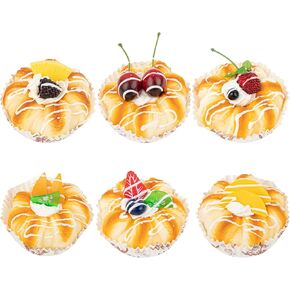 Framendino, 6 Pack Artificial Cupcake Fake Cake Simulated Dessert Realistic Food Model Lifelike Props for Display Photography