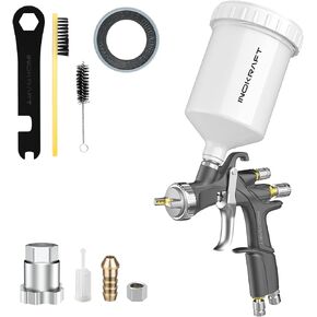 InoKraft D1 LVLP Air Spray Gun Premium Kit, Easy to Use, Paint Gun for Cars & House DIY Painting, 1.3/1.5/1.7mm Nozzles, with Paint Sprayer Accessories
