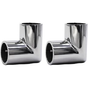 MARINE CITY 304 Grade Stainless Steel Two Way Circular 90 Degree Elbow Connector 1 Inch Welded Pipe Joints for Boats – Marines – Yachts – Ships (Pack of 2)
