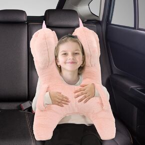ROYALAY Kids Car Pillows for Sleeping with Handles, H-Shape Car Back Seat Kids Travel Pillow for Sleeping, Child Car Sleeping Head Support Kids Neck Pillows for Travel, Comfy H Car Pillow