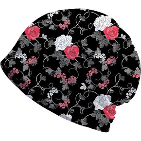 Turquoise Butterfly Women's Slouchy Beanie Hat Cute Turban Hats Cancer Headwear Caps Baggy Skull Sleep Scarf