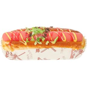 LUOZZY Simulation Hot Dog Bread Fake Realistic Food Decoration Artificial Hot Dog Model with Vegetable Kitchen Display Photo Props