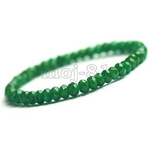 طبيعية 2 × 4 ملم جسور خضراء الحجر الأحجار الكريمة السوار سوار مسدود 7.5 '' AAA