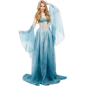 Women Magic Mermaid Costume Medieval Costume Outfit Vintage Renaissance Dress
