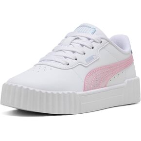 PUMA Carina Sneaker, White-Rose Mauve-Cool Weather, 1.5 US Unisex Little Kid