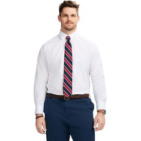 IZOD Men's Big and Tall Dress Shirt Long Sleeve Wrinkle Free Stretch Button Down Collar