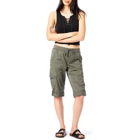 UNIONBAY Women's Knit Waist Convertible Length Cropped Pant
