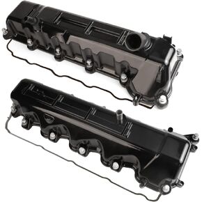 MITZONE Aluminum Valve Cover Left and Right Compatible with Dodge Ram Ram Dakota Durango Jeep Grand Cherokee Commander Chrysler Aspen 4.7L V8 Flex Gas 2008-2013