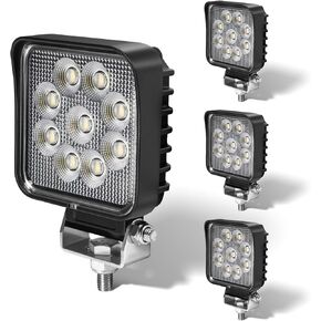 3.9" Tractor Work Lights Pod, 12V led Flood Rear Work Lights for Forklift Truck 26W, 24V Heavy Equipment Lighting ATV UTV 4x4, 4PCS