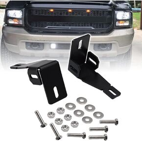 Front Hidden Bumper Fog Light Mounting Brackets Compatible with 3 inch LED Light Cube Compatible with Ford F250 F350 F450 Super Duty 1999-2016 Excursion 2000-2005