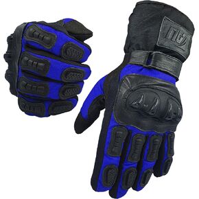 Men's Premium Motorcycle Leather Gloves Motorbike Protection Hard Knuckle Motorbike Textile