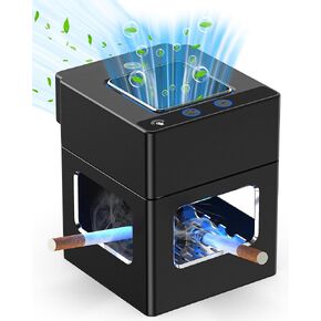 Smokeless Ashtray Indoor Smoke Eaters for Cigarette Ceniceros Para Cigarrillos Replaceable HEPA Filter, 2 Suction Adjustment Catcher Ashtrays USB Chargeable for Home Outdoor Office