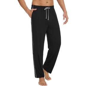 WiWi Mens Pajama Pants - Viscose from Bamboo Soft Sleep Pants Comfy Drawstring Lounge Bottom with Pockets Sweatpants S-XXL