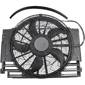 AUTOKAY A/C Radiator Condenser Fan, Engine Cooling Fan Compatible with BMW X5 3.0L 4.4L 4.6L 4.8L 2000-2004, 64546919051 64546921381 621-213