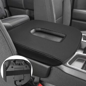 غطاء مسند الذراعين المركزي مناسب لعام 2019-2025 تشيفي سيلفرادو و GMC Sierra 1500 2500 3500 (مع وحدة تحكم مقعد القفز)