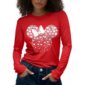Flafens Long Sleeve T Shirts for Women - Crewneck Womens Graphic Tees Cotton Cute Cool Tshirts Teens Girls Girly