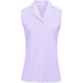 YSENTO Women's Sleeveless Golf Shirts Summer Fashion Cute Polo Tops UPF 50 Dry Fit Lapel Collar V Neck Clothes in Kuwait