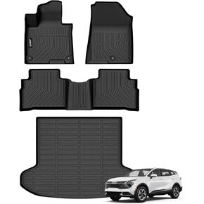 Jenofa-Car Floor Mats for Kia Sportage 2017-2022 (Gas Only) All Weather Floor Mats Set Car Mat for Sportage Waterproof Floor Liners Custom for Kia Sportage Accessories 2022