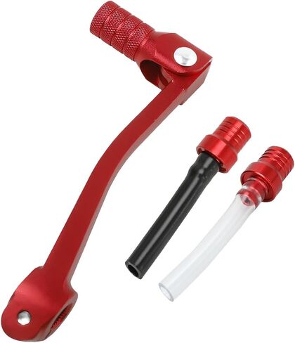 Motorcycle Folding Gear Shifter Shift Lever, Foldable Motorbike Pedal Shifter Replacement Accessories with Tank Cap Vent Hose Tube, Fit for 50cc 70cc 90cc 110cc Pit Dirt Bike Parts (Black) in Saudi Arabia