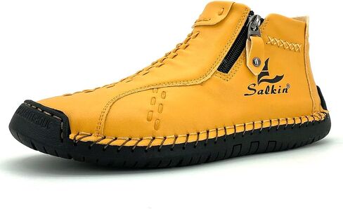 Women Handmade Ankle Boots Casual Outdoor Fashion Shoes Zipper Opening Female Sneakers for All Seasons Vintage Style Footwear, Pink, Green, Yellow and Purple for Options in Saudi Arabia