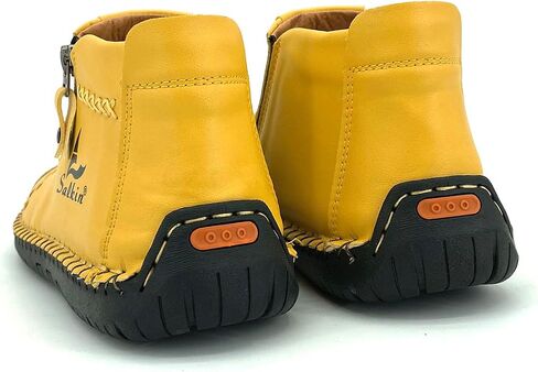 Women Handmade Ankle Boots Casual Outdoor Fashion Shoes Zipper Opening Female Sneakers for All Seasons Vintage Style Footwear, Pink, Green, Yellow and Purple for Options in Saudi Arabia
