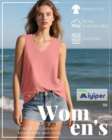 RIYIPER 4 Pack Tops Tops 2025 V Deck Derts Disualess Soulding Cotton Summer Tee Basic in Kuwait