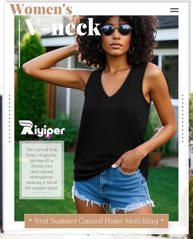 RIYIPER 4 Pack Tops Tops 2025 V Deck Derts Disualess Soulding Cotton Summer Tee Basic in Kuwait