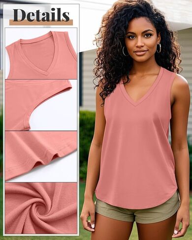 RIYIPER 4 Pack Tops Tops 2025 V Deck Derts Disualess Soulding Cotton Summer Tee Basic in Kuwait