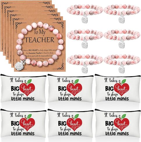 Tondiamo 6 Sets Team Employee Appreciation Gifts Nurse Week Gifts Include 6 Appreciation Bracelets 6 Cards 6 Canvas Makeup Bags Sometimes You Forget That You Are Awesome Presents for Coworker Teacher in Saudi Arabia