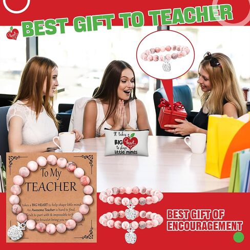 Tondiamo 6 Sets Team Employee Appreciation Gifts Nurse Week Gifts Include 6 Appreciation Bracelets 6 Cards 6 Canvas Makeup Bags Sometimes You Forget That You Are Awesome Presents for Coworker Teacher in Saudi Arabia