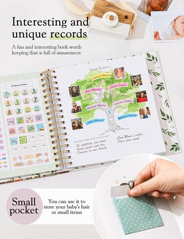 First 5 Year Keepsake Baby Memory Book for Girls and Boys, A Milestone Baby Books for Baby Shower, Gender Neutral Baby Items Baby Photo Albums, Baby Gifts for Gender Reveal, 4 Flying Butterfly in Saudi Arabia