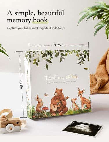 First 5 Year Keepsake Baby Memory Book for Girls and Boys, A Milestone Baby Books for Baby Shower, Gender Neutral Baby Items Baby Photo Albums, Baby Gifts for Gender Reveal, 4 Flying Butterfly in Saudi Arabia