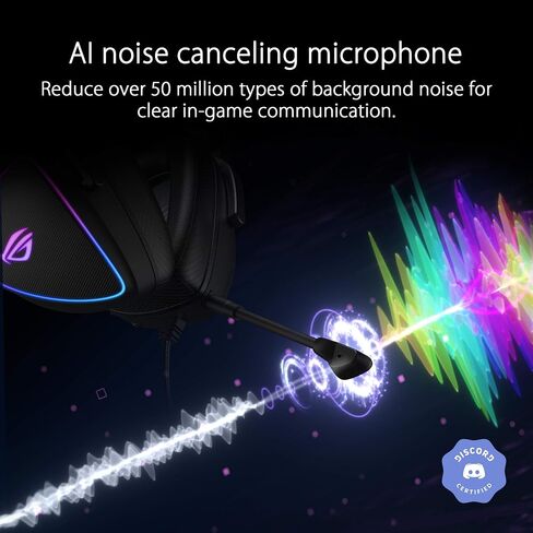 ASUS ROG Delta II Wireless Gaming Headset (BT, ROG SpeedNova 2.4GHz, 3.5mm, 50mm Titanium-Plated Drivers, 10mm Super-Wideband Mic, 110HR Battery, DualFlow Audio, for PC, Switch, PS5, Xbox)- Black in Saudi Arabia