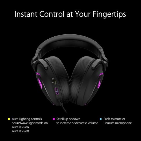 ASUS ROG Delta II Wireless Gaming Headset (BT, ROG SpeedNova 2.4GHz, 3.5mm, 50mm Titanium-Plated Drivers, 10mm Super-Wideband Mic, 110HR Battery, DualFlow Audio, for PC, Switch, PS5, Xbox)- Black in Saudi Arabia