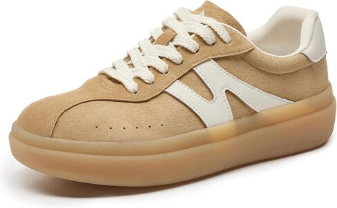 somiliss Sneakers for Women Non-Slip Walking Shoes Leather Suede Upper | Ideal for tennis and walking, fashionable sneakers for daily wear, leather and suede upper for comfort, non-slip TPR outsole in Saudi Arabia