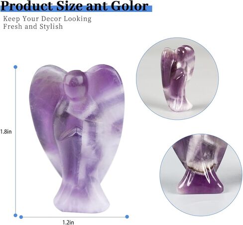 1.8 Inch Green Aventurine Crystal,Guardian Angel Decor Figurines,Cute Figurines,Hand-Carved Angel Crystals, Crystals and Healing Stones for Room and Office Desk Decor,Angel Gifts for Women and Men in Saudi Arabia