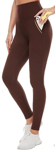 Aoliks Leggings with Pockets for Women - High Waist Tummy Control Yoga Pants Running Gym Workout Dance Pants in Saudi Arabia