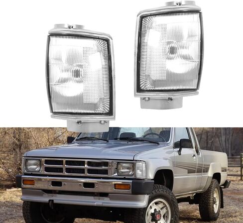 For 1984-1989 Toyota 4Runner,1984-1986 Toyota Pickup Truck 2WD/4WD Front Bumper Turn Signal Side Marker light housings Clear Lens 8161089143,8162089143 TO2521158,TO2520158 in Saudi Arabia