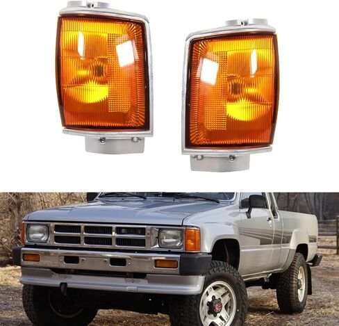 For 1984-1989 Toyota 4Runner,1984-1986 Toyota Pickup Truck 2WD/4WD Front Bumper Turn Signal Side Marker light housings Clear Lens 8161089143,8162089143 TO2521158,TO2520158 in Saudi Arabia