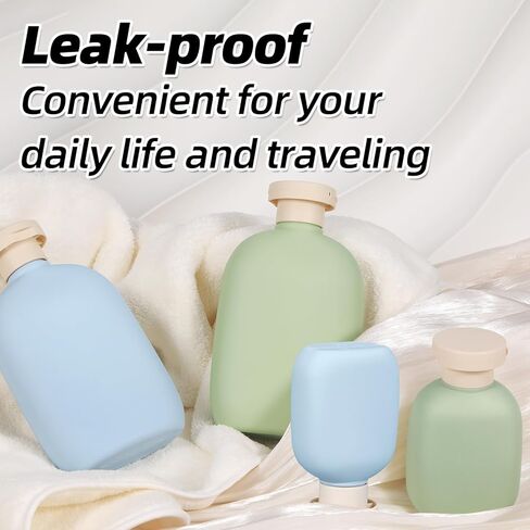 3.4oz Travel Bottle with Flip Cap, Leak Proof Squeeze Bottles, Refillable Plastic Travel Containers for Creams, Lotion, Foundation, Shampoo, Conditioner in Kuwait