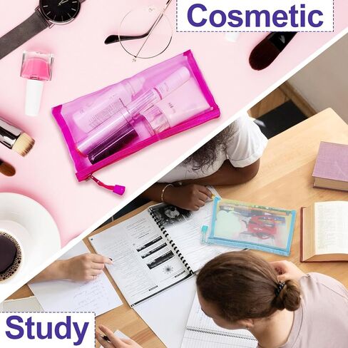 Mesh Pouches(6 Pack), Small Mesh Bags with Zipper Nylon Makeup Pouches Bag Cosmetic Pouch Travel Purse Organizer Insert Diaper Inside Bag Organizers Home Organizing Size See Through Cute Colors in Saudi Arabia