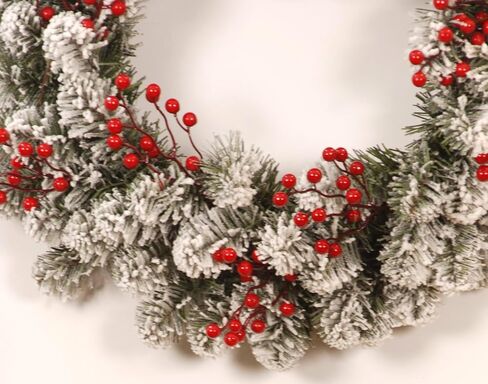 20 PCS Burgundy Red Berry Pick (@ 10.5 "H) (W 1.5cm Berries) لعيد الميلاد DIY Decoration: Tree Tree Wreath Garland Premade Home Obe أو Summer Summer الصينية نيويورك. in Saudi Arabia
