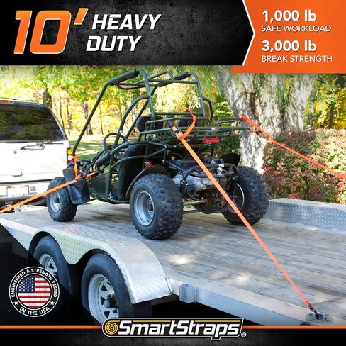 SmartStraps Ratchet Straps - 10ft OR Padded Ratchet HDuty 2pk 3,000lb in Saudi Arabia