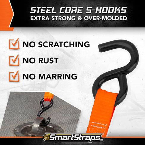 SmartStraps Ratchet Straps - 10ft OR Padded Ratchet HDuty 2pk 3,000lb in Saudi Arabia