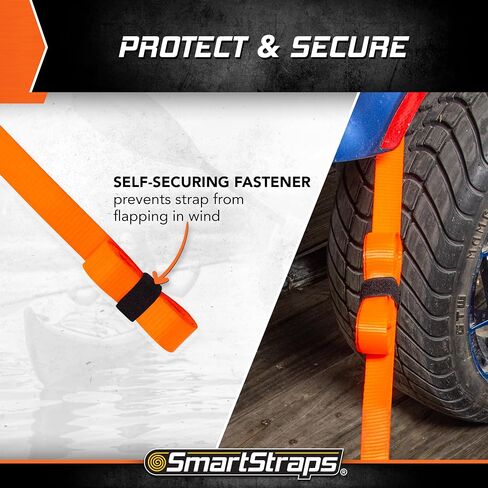 SmartStraps Ratchet Straps - 10ft OR Padded Ratchet HDuty 2pk 3,000lb in Saudi Arabia