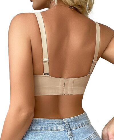 Shaperx Women's Deep V Everyday Bras Wireless Comfor in Kuwait