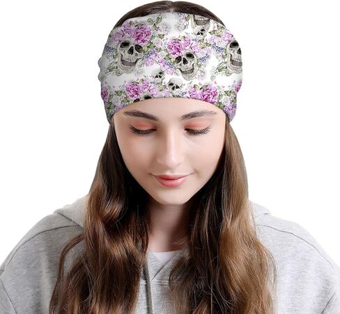 Turquoise Butterfly Women's Slouchy Beanie Hat Cute Turban Hats Cancer Headwear Caps Baggy Skull Sleep Scarf in Saudi Arabia
