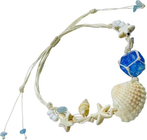Crystal Bracelet for Women Beach Boho Bracelets Summer Natural Stone Energy Healing Crystals Bracelets Quartz Jewelry Braided Adjustable Anxiety Bracelet for Graduation Birthday Gift in Kuwait
